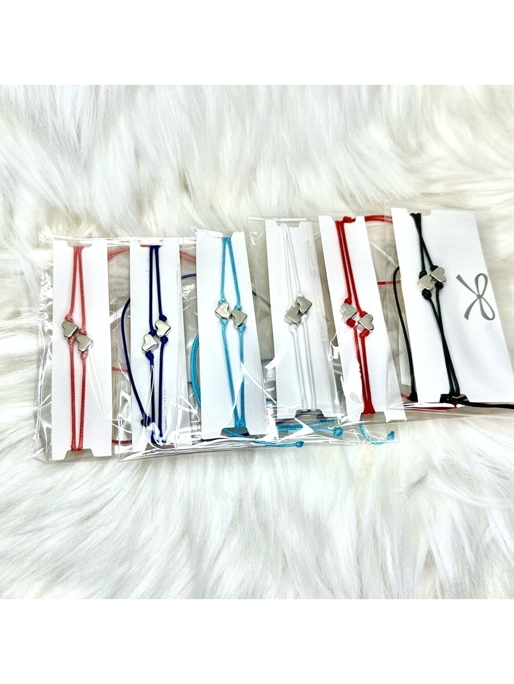 Set of 6 Multi-Color Friendship Bracelets Adjustable Cord Gift Set